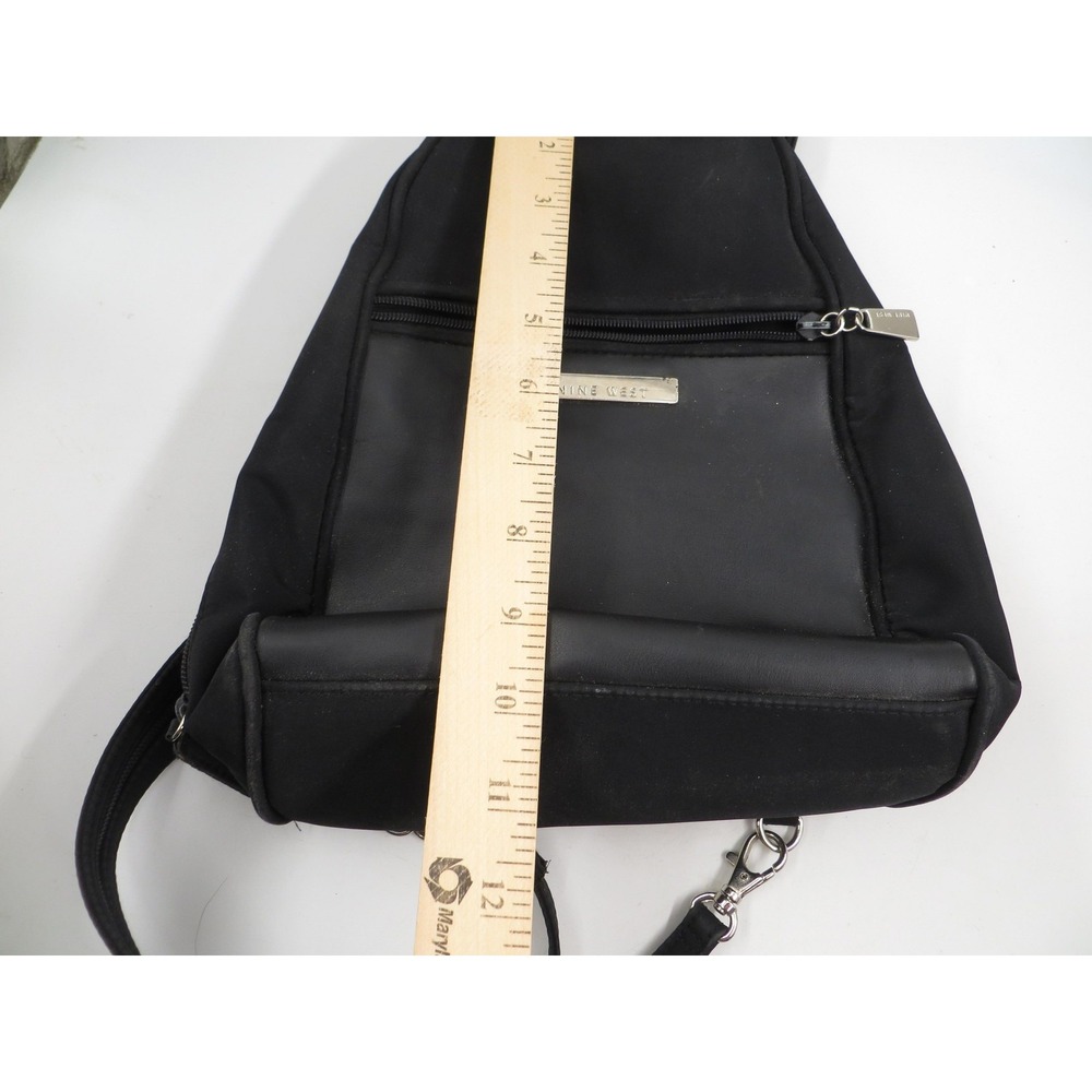 Nine West Backpack Womens Black Medium Nylon Convertible Shoulder Bag Purse Zip - Picture 7 of 7